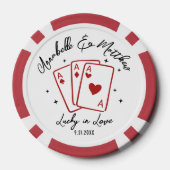 Glückliche Hochzeit in Liebe Pokerchips (Rückseite)