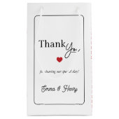 Glückliche Hochzeit  Kleine Geschenktüte (Rückseite)