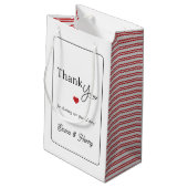 Glückliche Hochzeit  Kleine Geschenktüte (Rückseite Schrägansicht)
