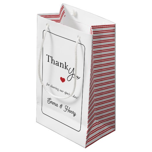 Glückliche Hochzeit  Kleine Geschenktüte (Vorderseite Schrägansicht)