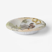 Glückliche Hochzeit Pappteller (Gewinkelt)