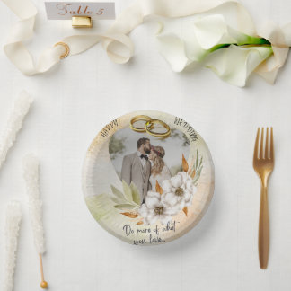 Glückliche Hochzeit Pappteller
