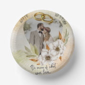 Glückliche Hochzeit Pappteller (Vorderseite)