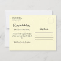 Glückliche Hochzeit Postkarte
