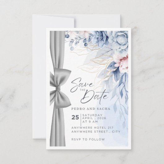 Glückliche Hochzeit RSVP Karte (Vorderseite)