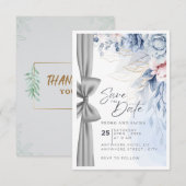Glückliche Hochzeit RSVP Karte (Vorne/Hinten)