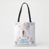 Glückliche Hochzeit Tasche – Weiße Hintergrund Hoc (Vorderseite)