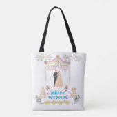 Glückliche Hochzeit Tasche – Weiße Hintergrund Hoc (Rückseite)