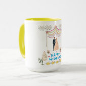 Glückliche Hochzeit Tasse (Vorderseite Links)