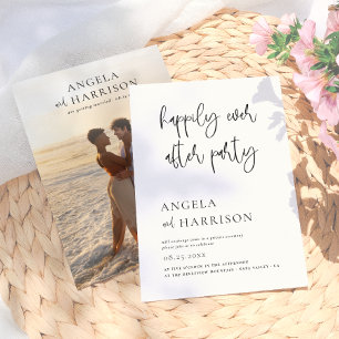Glückliche Hochzeitsfeier Foto Hochzeitsempfang Einladung
