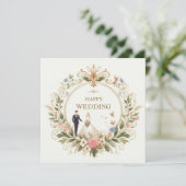 Glückliche Hochzeitsgrusskarte Feiertagskarte (Stehend Vorderseite)