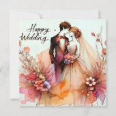 Glückliche Hochzeitsgrußkarten Karte (Vorderseite)