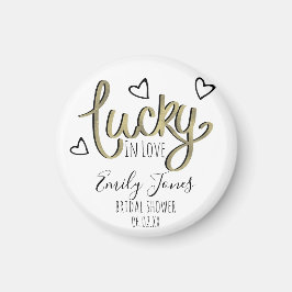 Glückliche Hochzeitsherzen-Brautparty Magnet