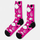 Glückliche hohle süße Socken (Linkes Detail)