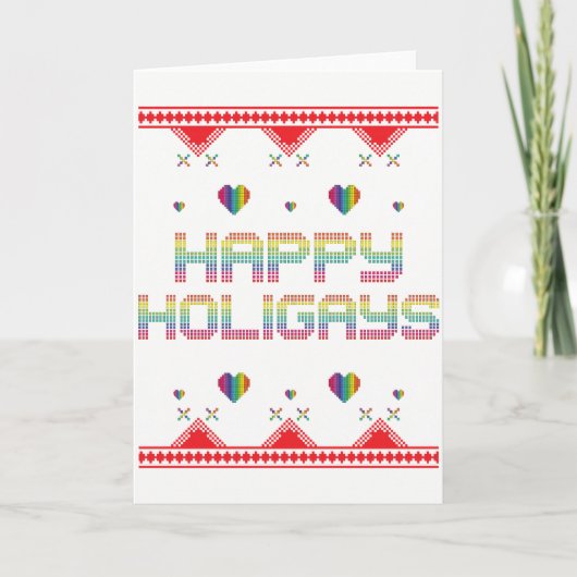 Glückliche Holigays Weihnachtskarte Feiertagskarte (Vorderseite)