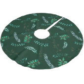 Glückliche Holly-Blätter Polyester Weihnachtsbaumdecke (Schrägansicht)