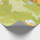 Glückliche Honigbiene Geschenkpapier (Ecke)