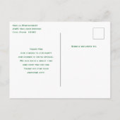 Glückliche Horseshoe Goldmünzen und Klee Vielen Da Postkarte (Rückseite)