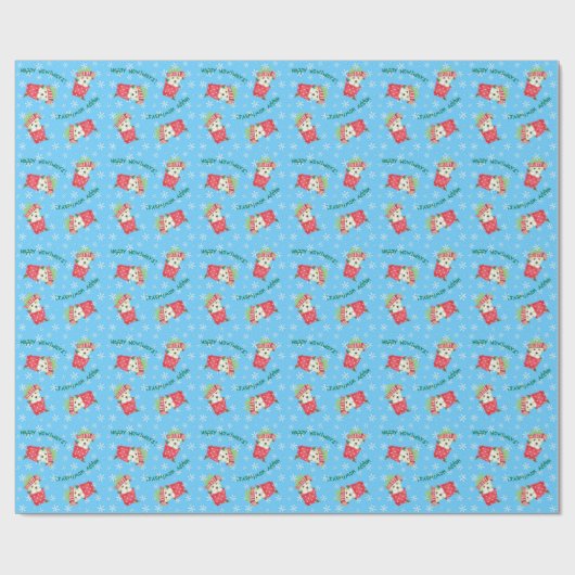 Glückliche Howliday Baumwolle Geschenkpapier (Flach)