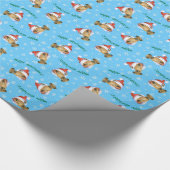 Glückliche Howliday Grenze Terrier Geschenkpapier (Ecke)