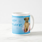 Glückliche Howliday Grenze Terrier Kaffeetasse (VorderseiteRechts)