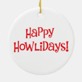 Glückliche Howliday Pitbull Terrier Keramik Ornament (Hinten)