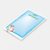 Glückliche Howlidays Bulldogge Post-it Klebezettel (angewinkelt)