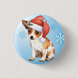 Glückliche Howlidays Chihuahua Button