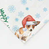 Glückliche Howlidays Chihuahua Fleecedecke (Ecke)