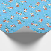 Glückliche Howlidays Chihuahua Geschenkpapier (Ecke)