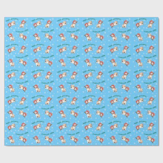 Glückliche Howlidays Chihuahua Geschenkpapier (Flach)