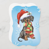 Glückliche Howlidays Dackel Feiertagskarte (Vorne/Hinten)