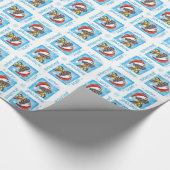 Glückliche Howlidays Dackel Geschenkpapier (Ecke)