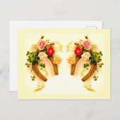 Glückliche Hufeisen Vintage Kunst Postkarte (Vorne/Hinten)
