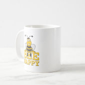 Glückliche Hummel-Biene Kaffeetasse (Vorderseite Links)