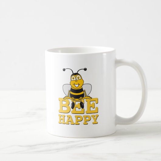 Glückliche Hummel-Biene Kaffeetasse (Rechts)