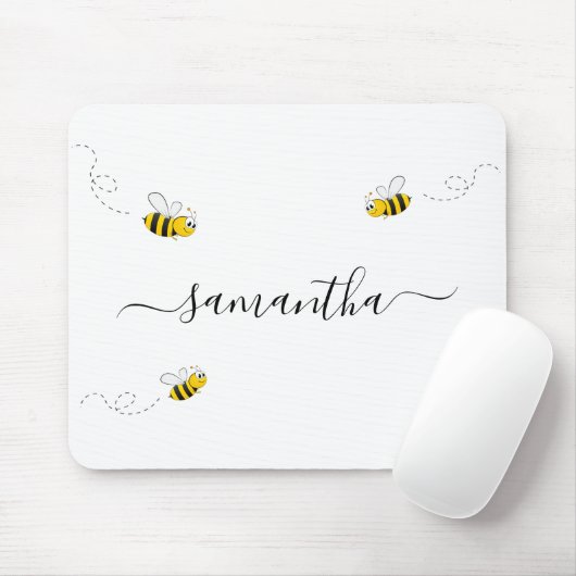 Glückliche Hummeln Sommerspass Spaß Monogramm Mousepad (Mit Mouse)