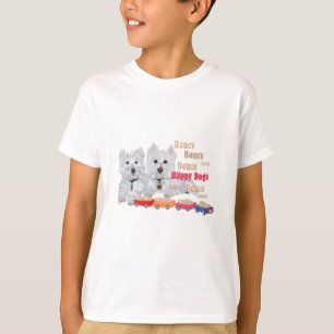 Glückliche Hunde mit Knochen T-Shirt