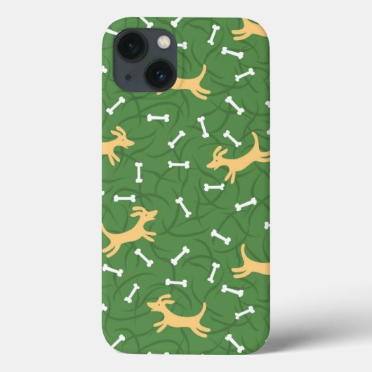 glückliche Hunde mit Knochenhintergrund Case-Mate iPhone Hülle (Rückseite)