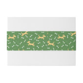 glückliche Hunde mit Knochenhintergrund Einladungsbanderole (Rückseitenbeispiel)