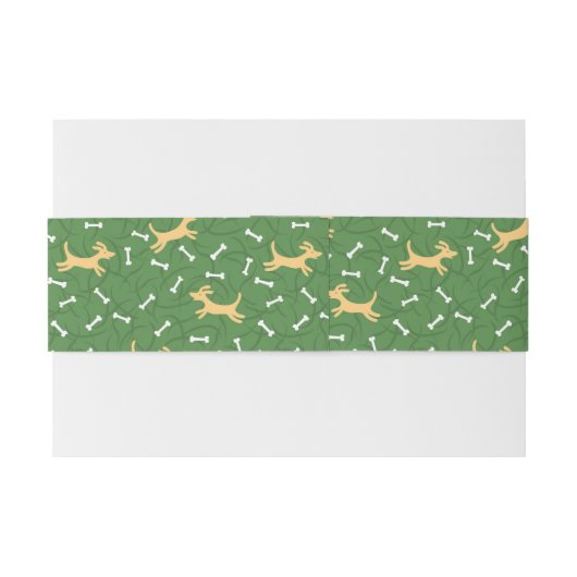 glückliche Hunde mit Knochenhintergrund Einladungsbanderole (Rückseitenbeispiel)