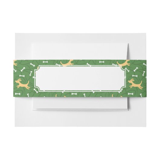 glückliche Hunde mit Knochenhintergrund Einladungsbanderole (Vorderseite Beispiel)