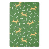 glückliche Hunde mit Knochenhintergrund Mini Klemmbrett (Rückseite)