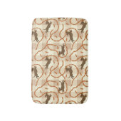 glückliche Hunde mit Wursthintergrund Badematte (Vorderseite Vertikal)