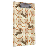 glückliche Hunde mit Wursthintergrund Klemmbrett (Rechts)