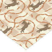 glückliche Hunde mit Wursthintergrund Kurzer Tischläufer (Ecke)