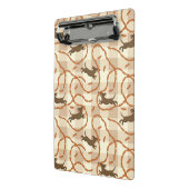 glückliche Hunde mit Wursthintergrund Mini Klemmbrett (Gewinkelt2)