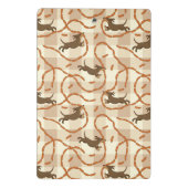 glückliche Hunde mit Wursthintergrund Mini Klemmbrett (Rückseite)