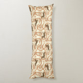 glückliche Hunde mit Wursthintergrund Seitenschläferkissen (Rückseite (Vertikal))