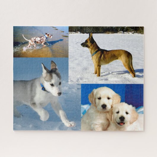 Glückliche Hunde Puzzle (Horizontal)
